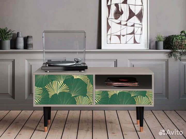 Тв-тумба T3 - Сатин - Gold Ginkgo