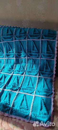 Плед вязаный детский