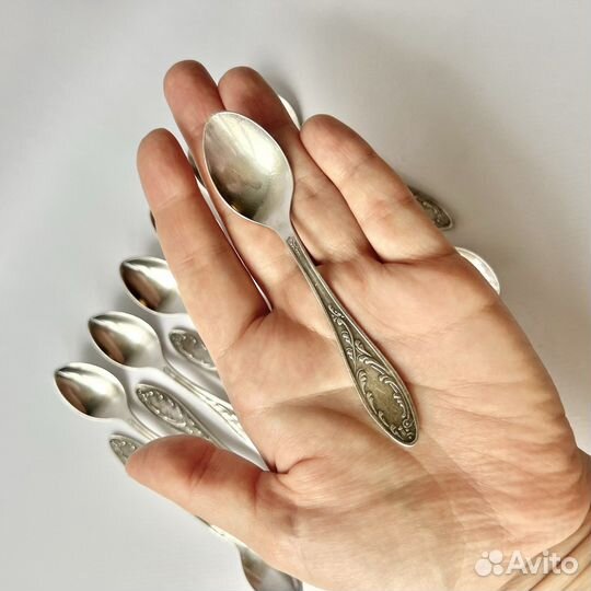 Мельхиор Ложки СССР Пламя столовые приборы