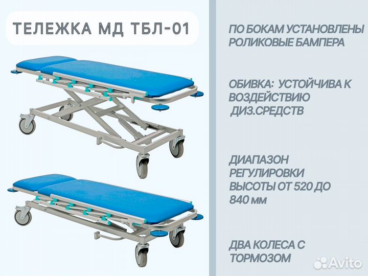 Тележки медицинские д/перевозки больных в Ростове