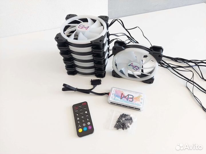 Комплект кулеров RGB + контроллер + пульт д/у