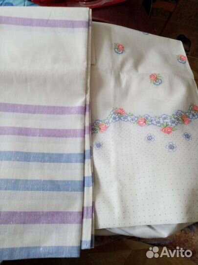 Простынь льняная, хлопчатобумажная