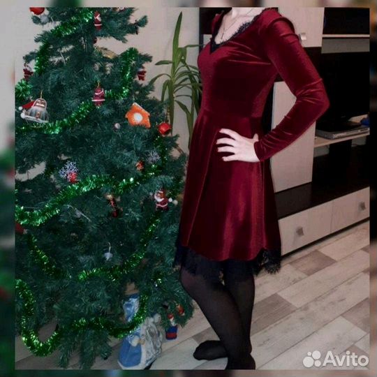 Бархатное платье