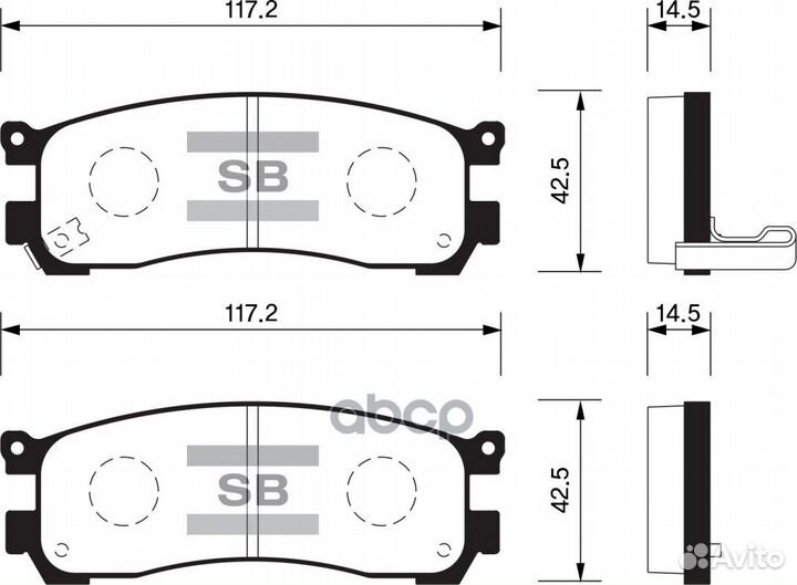 Колодки торм.дисковые Hi-Q mazda millenia 95-02