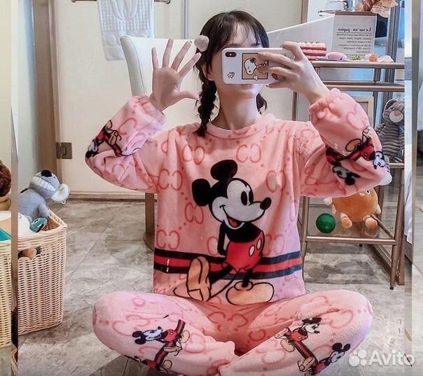 Пижамы теплые мягкие в ассортименте с брюками