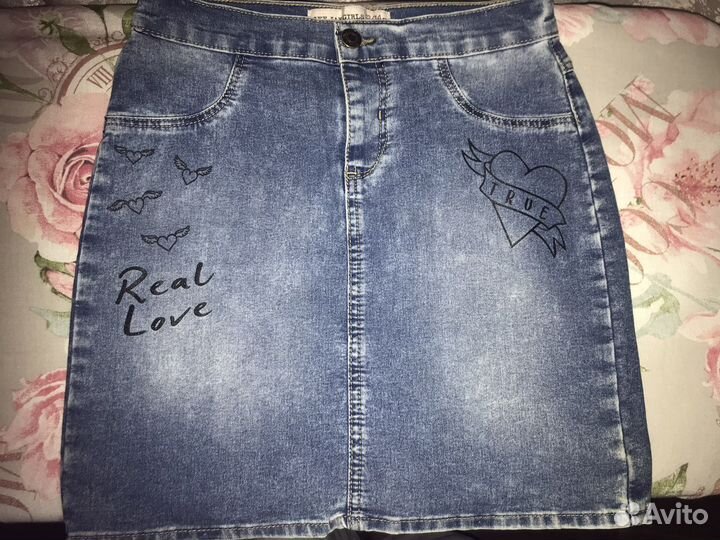Юбка джинсовая