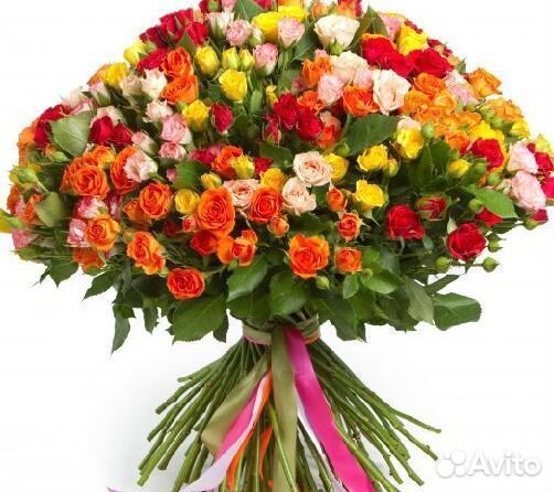 Кустовые розы сюрприз