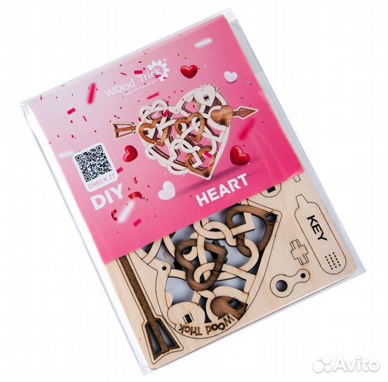 Вудик Сердце 3D-пазл из дерева Wood Trick