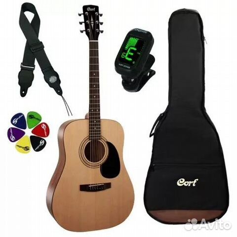 Cort AD810 +чехол, ремень, тюнер, медиаторы