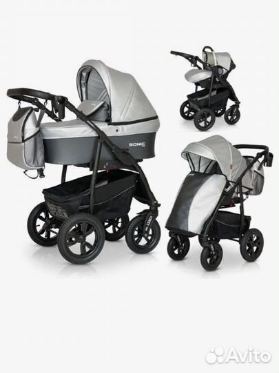 Коляска 3 в 1 Verdi Sonic в эко коже