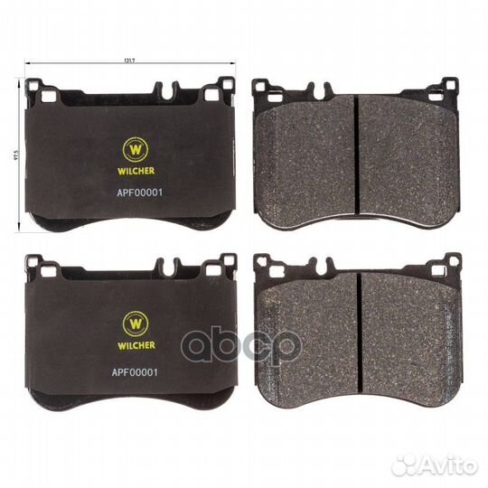 Колодки тормозные передние APF00001 wilcher