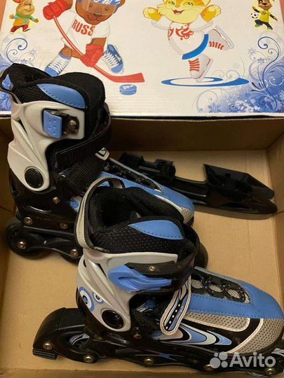 Роликовые коньки раздвижные 33 36