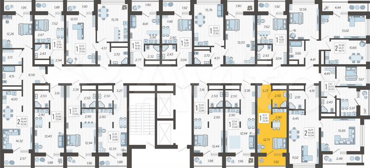 Квартира-студия, 23,3 м², 5/19 эт.