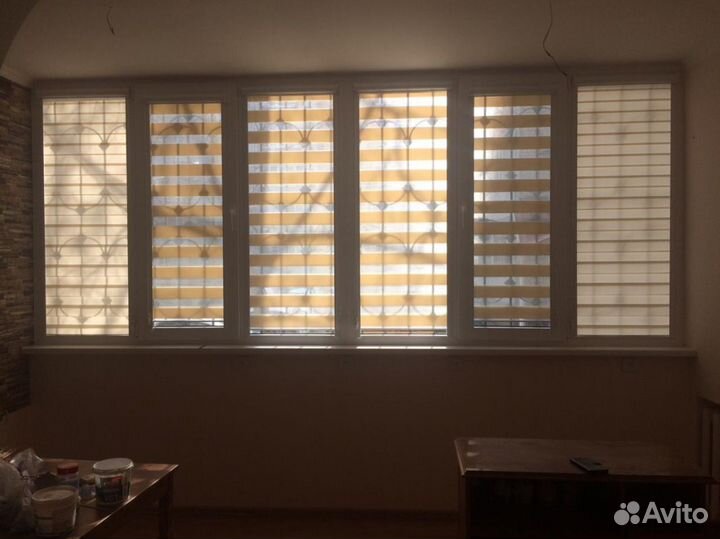 Рулонные шторы день ночь зебра I6367-Z2863