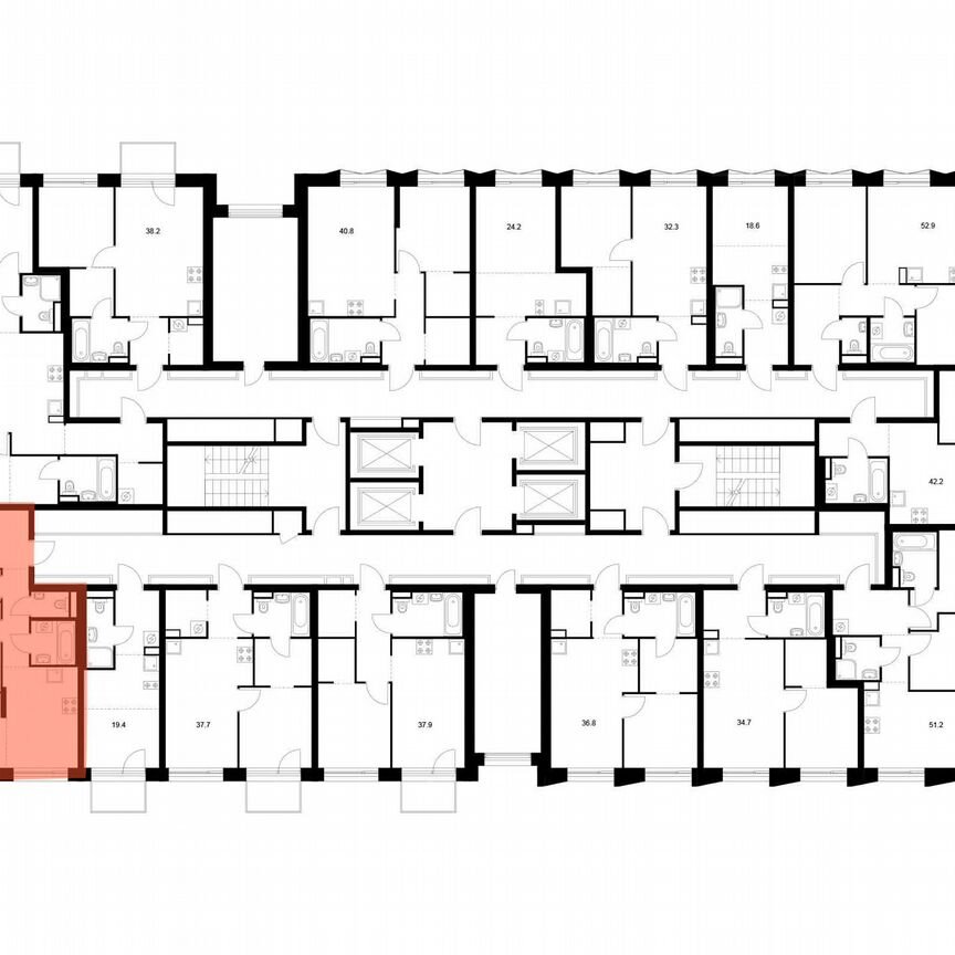 2-к. квартира, 57,8 м², 7/28 эт.