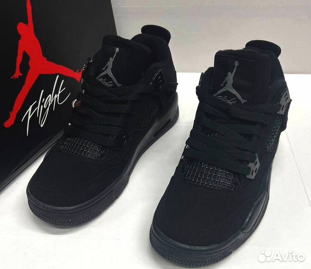 Кроссовки Nike Air Jordan 4 retro black cat