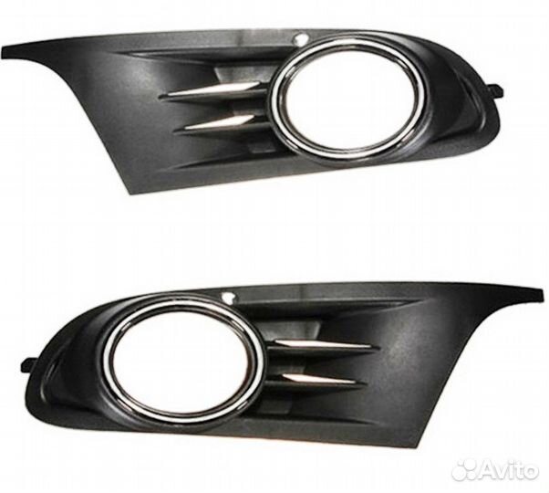 Окантовка решетка птф бампера VW Golf 6 09-12налич