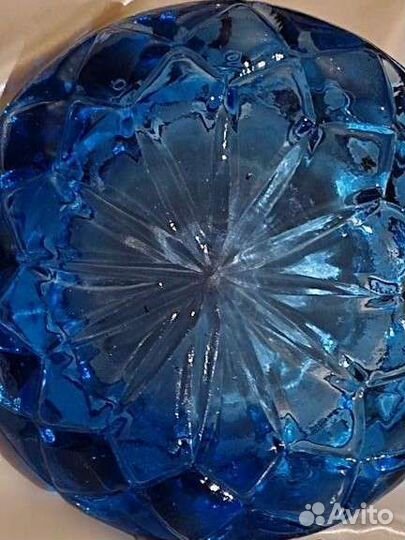 Массивная пепельница винтажная cobalt