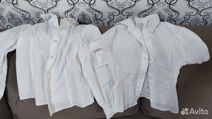 Рубашки/блузки в школу от 122-140р-р бу бесплатно