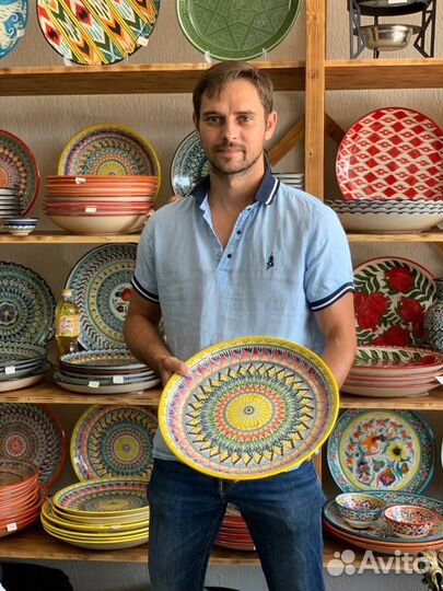 Узбекский ляган восточная посуда пиала косы глина