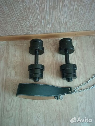 Спорт. инвентарь штанга, гантели, скамья