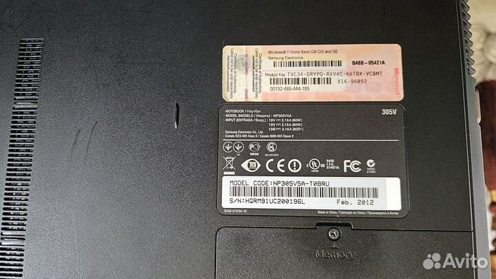 Ноутбук NP305V5A-T0BRU