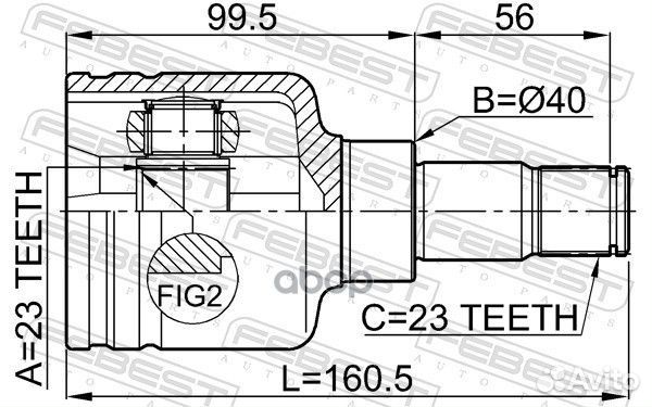 ШРУС внутренний перед лев ford focus CB4 20