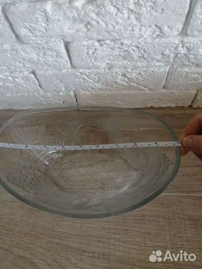 Ваза для фруктов, салатница. Стекло