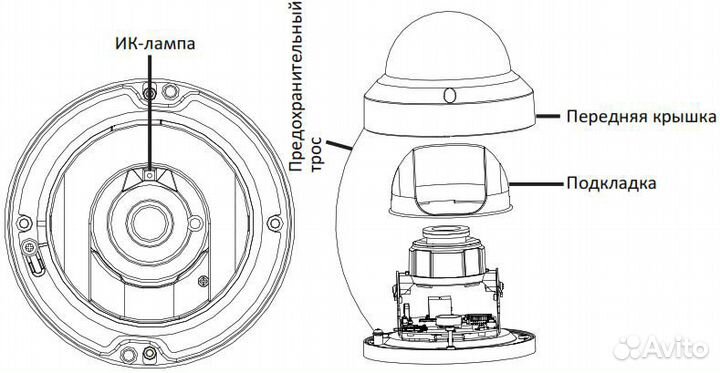 Антивандальная IP камера видеонаблюдения UNV 2Мп