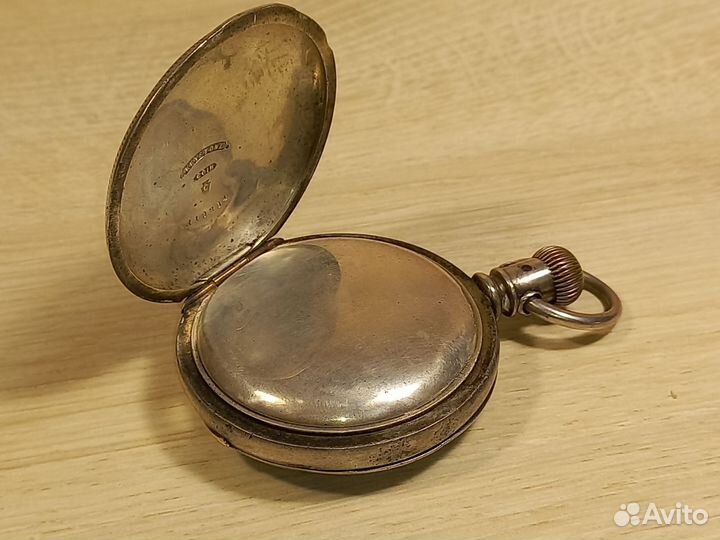 Огромные Серебряные Карманные часы