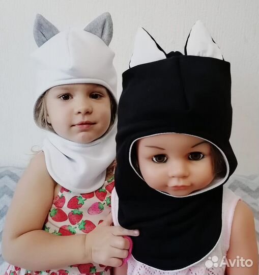 Шапка с ушками детская