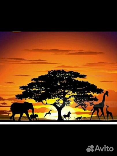 Алмазная мозаика саванна 20 на 25