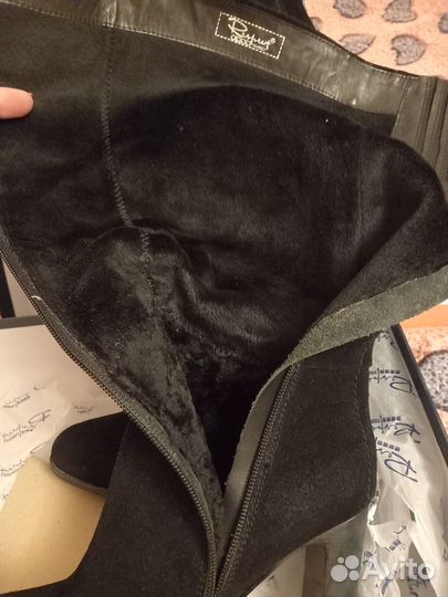 Сапоги женские натуральная замша зима