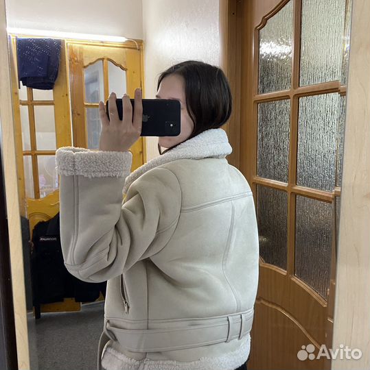 Дубленка авиатор женская