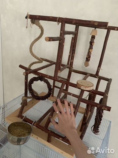 Клетка и стенд для попугаев