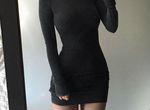 Платье женское черное мини