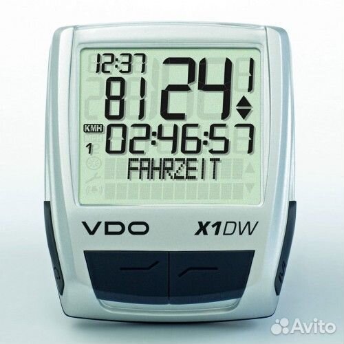 Велокомп 11 функций, VDO Х1-DW, беспроводной, чёрн