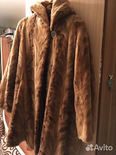 Шуба норковая с капюшоном 48-50