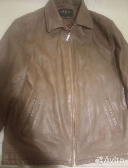 Кожаная куртка мужская, 52 размер