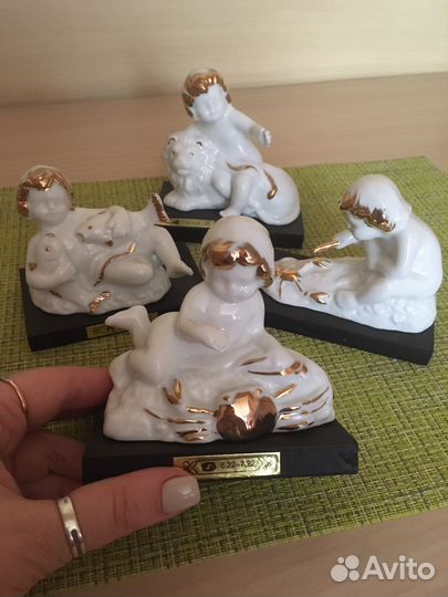 Коллекция 12 знаков Зодиака фарфор с позолотой