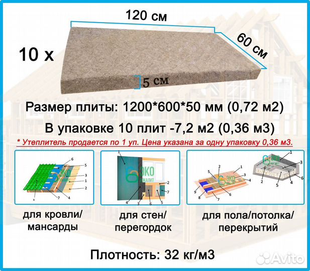 Льняной и конопляный Утеплитель для дома, бани