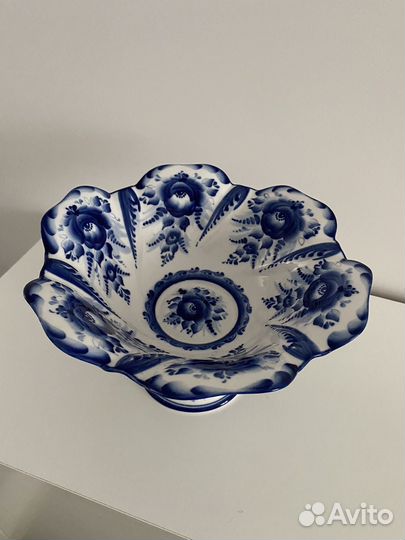 Ваза Гжель для фруктов оригинал