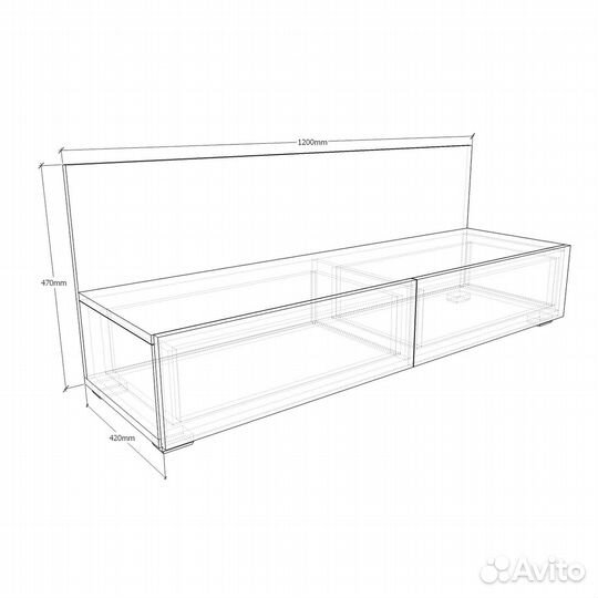 Тв-тумба Толга-951oj антрацит под тв телевизор