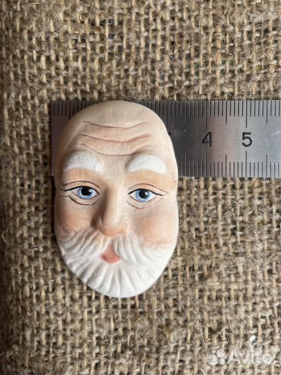 Личико для ватной игрушки, Дед Мороз, Снегурочка