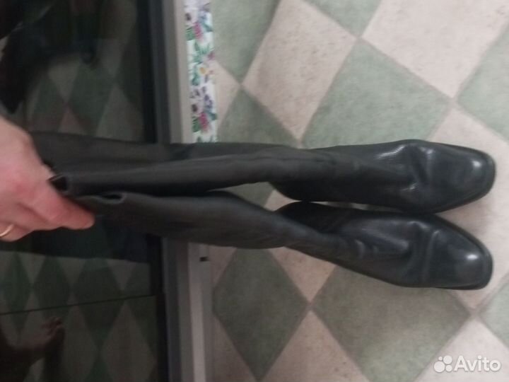 Сапоги зимние женские кожаные 39