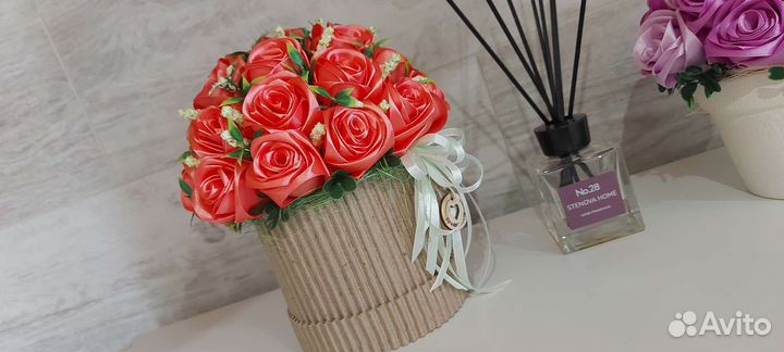 Букет из атласных лент