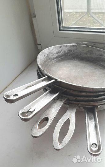 Сковородки из алюминия Винтаж СССР. Чищенные