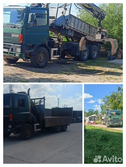 Услуги самосвала с манипулятором и ковшом