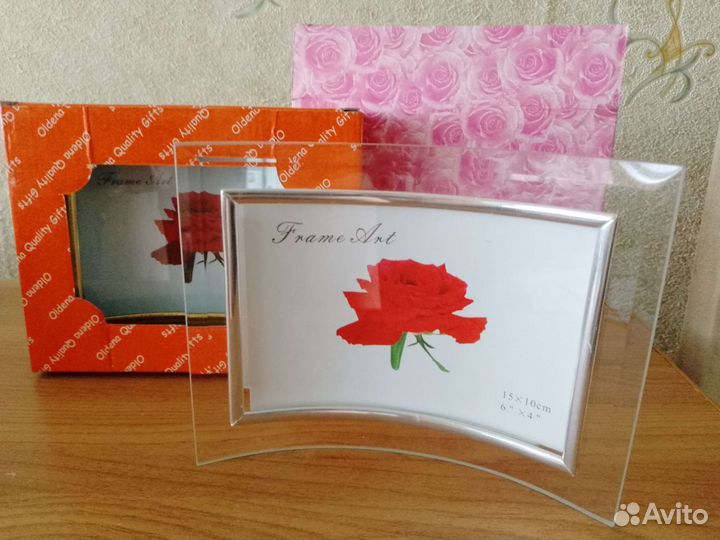 Подарочная стеклянная фоторамка 10/15