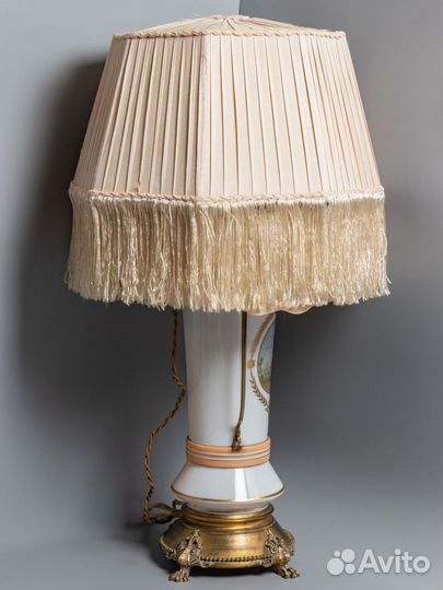 73 см. Лампа. Рабочая. Бронза. Стекло. Нач 20в